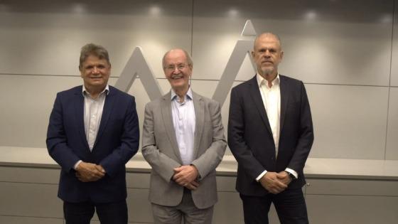 Da esq. para a dir., Geraldo Magela, conselheiro do Banco Master, Erich Schumann, presidente do Comitê de Auditoria, e Luiz Antônio Bull, diretor estatutário da instituição