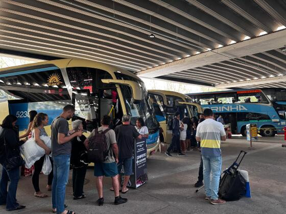 Onibus terminal rodoviário em Cuiabá