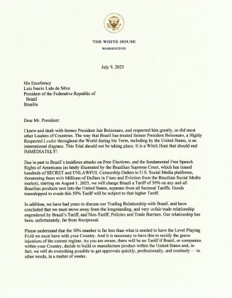 CARTA TRUMP POSTAR