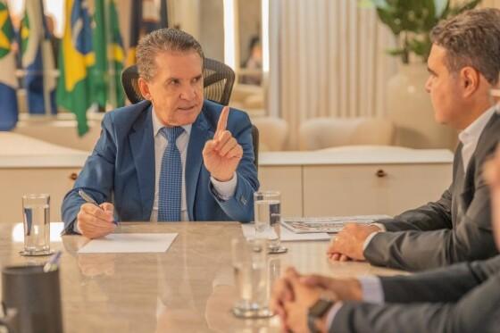 Presidente do TCE-MT, conselheiro Sérgio Ricardo, em reunião com o vice-presidente do TCU, ministro Jorge de Oliveira, na última sexta-feira