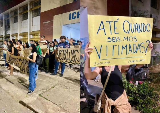 manifestação na UFMT